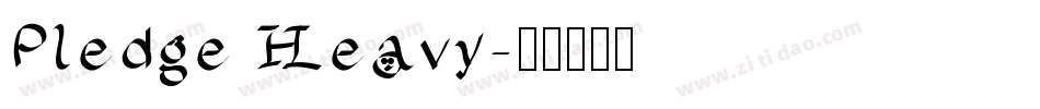 Pledge Heavy字体转换